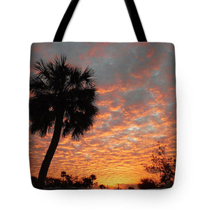 Billowy Orange Sunset - Tote Bag