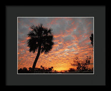 Billowy Orange Sunset - Framed Print