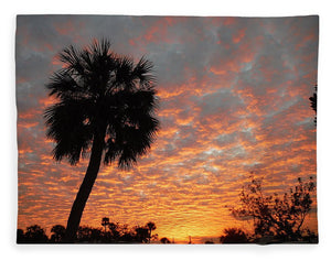 Billowy Orange Sunset - Blanket