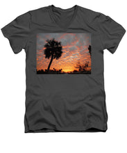 Billowy Orange Sunset - Men's V-Neck T-Shirt