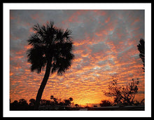 Billowy Orange Sunset - Framed Print