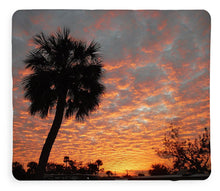 Billowy Orange Sunset - Blanket