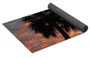 Billowy Orange Sunset - Yoga Mat