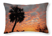 Billowy Orange Sunset - Throw Pillow