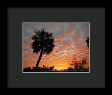 Billowy Orange Sunset - Framed Print