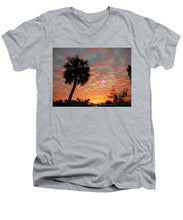 Billowy Orange Sunset - Men's V-Neck T-Shirt