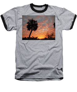 Billowy Orange Sunset - Baseball T-Shirt