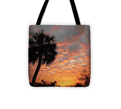 Billowy Orange Sunset - Tote Bag