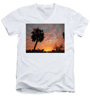 Billowy Orange Sunset - Men's V-Neck T-Shirt