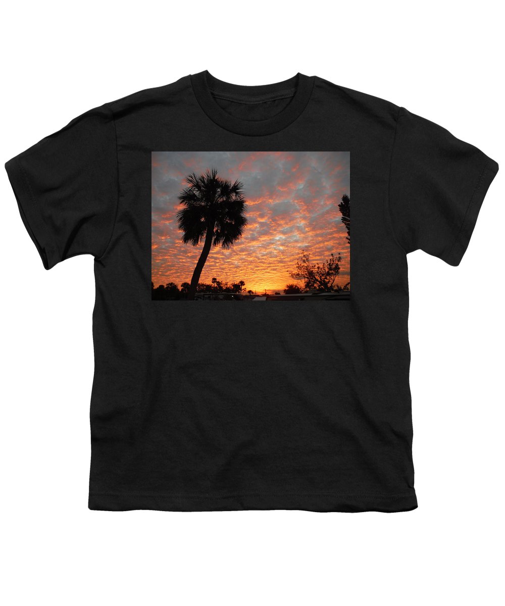 Billowy Orange Sunset - Youth T-Shirt