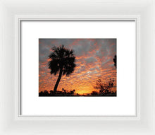 Billowy Orange Sunset - Framed Print