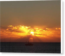 Fishing The Sunburst - Canvas Print