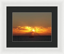 Fishing The Sunburst - Framed Print