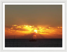 Fishing The Sunburst - Framed Print
