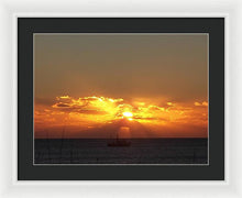 Fishing The Sunburst - Framed Print