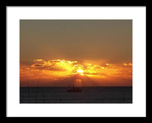 Fishing The Sunburst - Framed Print