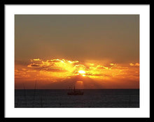 Fishing The Sunburst - Framed Print