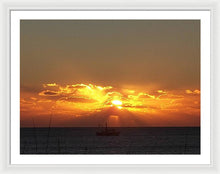 Fishing The Sunburst - Framed Print