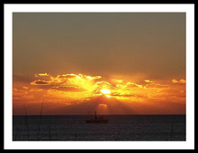 Fishing The Sunburst - Framed Print