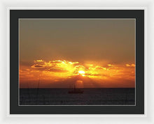 Fishing The Sunburst - Framed Print