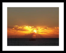 Fishing The Sunburst - Framed Print