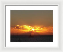 Fishing The Sunburst - Framed Print