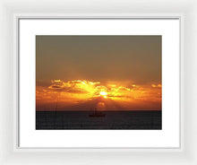 Fishing The Sunburst - Framed Print