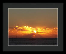 Fishing The Sunburst - Framed Print