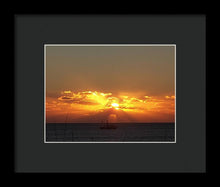 Fishing The Sunburst - Framed Print