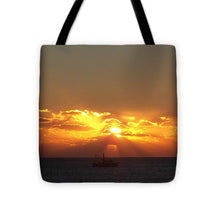 Fishing The Sunburst - Tote Bag