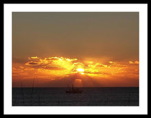 Fishing The Sunburst - Framed Print