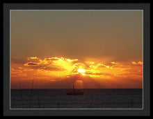 Fishing The Sunburst - Framed Print