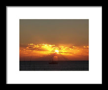 Fishing The Sunburst - Framed Print