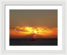 Fishing The Sunburst - Framed Print