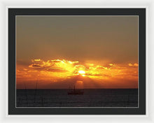 Fishing The Sunburst - Framed Print