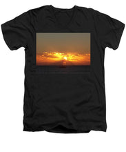 Fishing The Sunburst - Men's V-Neck T-Shirt