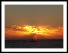 Fishing The Sunburst - Framed Print
