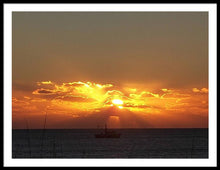 Fishing The Sunburst - Framed Print
