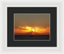 Fishing The Sunburst - Framed Print