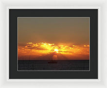 Fishing The Sunburst - Framed Print
