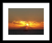 Fishing The Sunburst - Framed Print