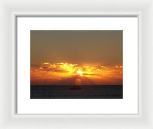Fishing The Sunburst - Framed Print
