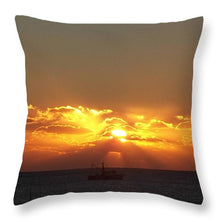 Fishing The Sunburst - Throw Pillow