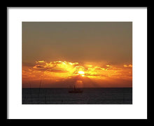 Fishing The Sunburst - Framed Print