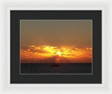 Fishing The Sunburst - Framed Print