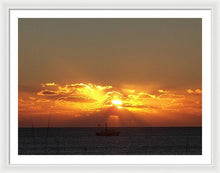 Fishing The Sunburst - Framed Print