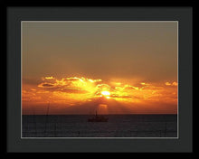 Fishing The Sunburst - Framed Print