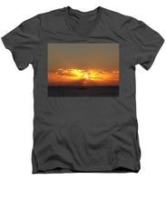 Fishing The Sunburst - Men's V-Neck T-Shirt