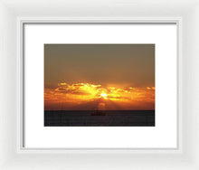 Fishing The Sunburst - Framed Print