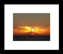 Fishing The Sunburst - Framed Print